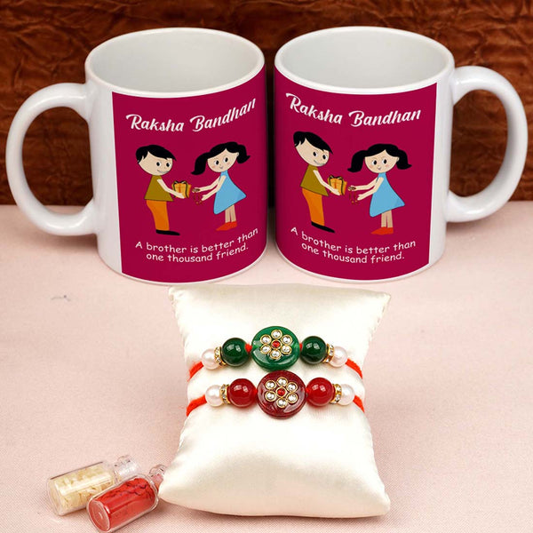 A brother is better than one thousand friend Rakhi & Mug Combo - Uncommongifts.in