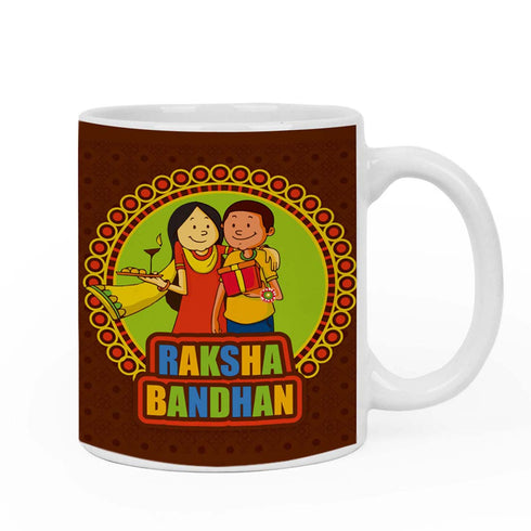 Raksha Bandhan Rakhi & Mug Combo - Uncommongifts.in