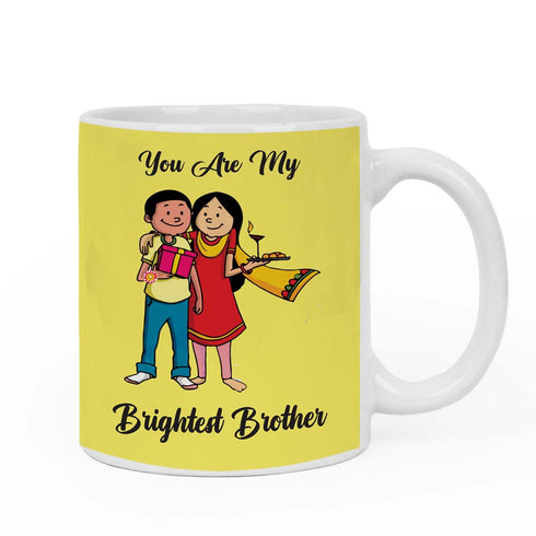 You Are my brightest Brother Rakhi & Mug Combo - Uncommongifts.in