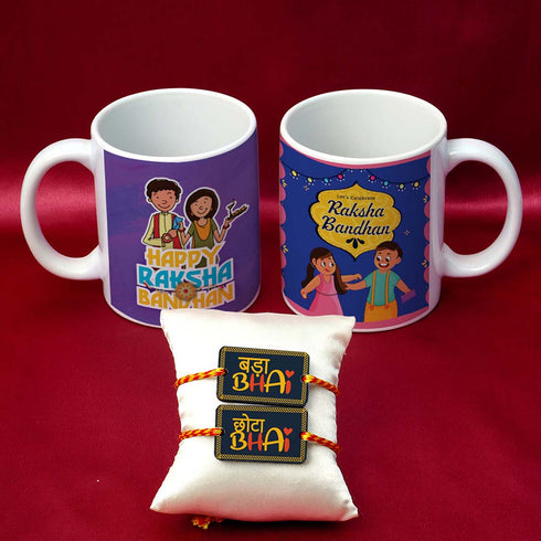 Let's Celebrate Raksha Bandhan Rakhi & Mug Combo - Uncommongifts.in