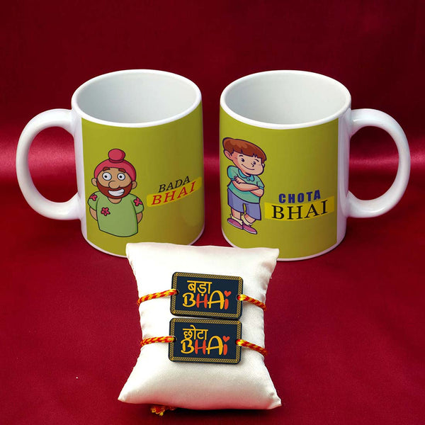 Chota Bhai Bada Bhai Rakhi & Mug Combo - Uncommongifts.in