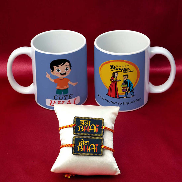 Cute Bhai Rakhi & Mug Combo - Uncommongifts.in