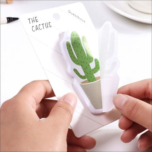 Cactus leaf shaped sticky notes - set of 3 - Uncommongifts.in