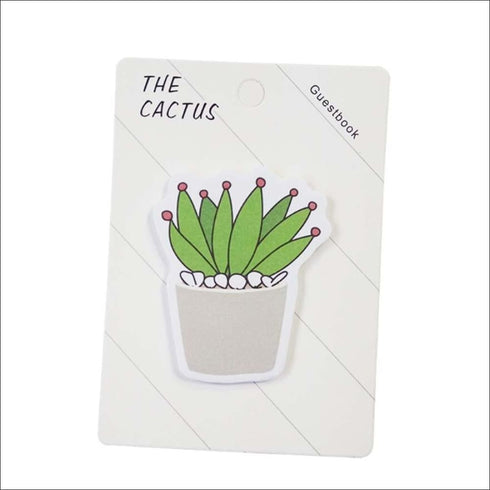 Cactus leaf shaped sticky notes - set of 3 - Uncommongifts.in