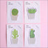Cactus leaf shaped sticky notes - set of 3 - Uncommongifts.in