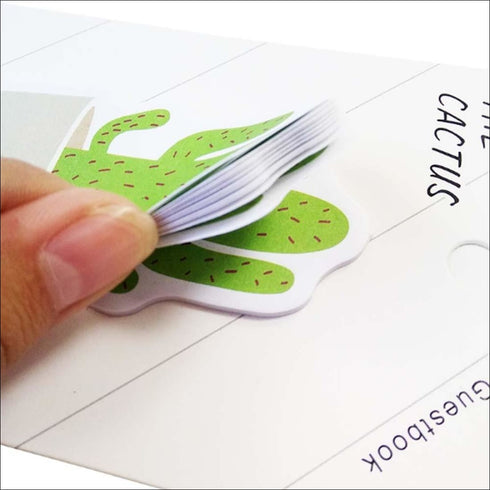Cactus leaf shaped sticky notes - set of 3 - Uncommongifts.in