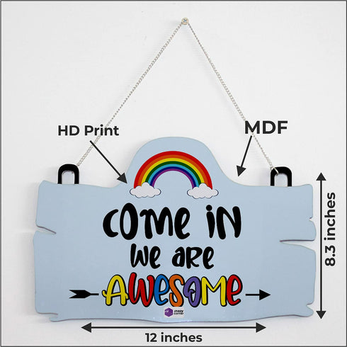 Crazy Corner We are Awesome Quote Printed Wall Hanging Board - Uncommongifts.in