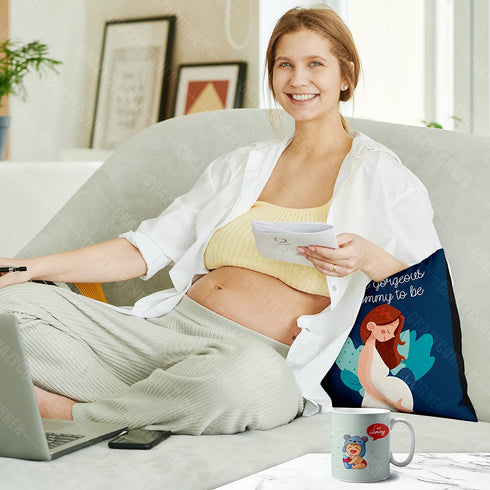 Crazy Corner Satin I'm Coming Printed Mug and Cushion Combo - Uncommongifts.in