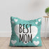 Crazy Corner (Cyan) Best Mom Printed Mom Cushion - Uncommongifts.in