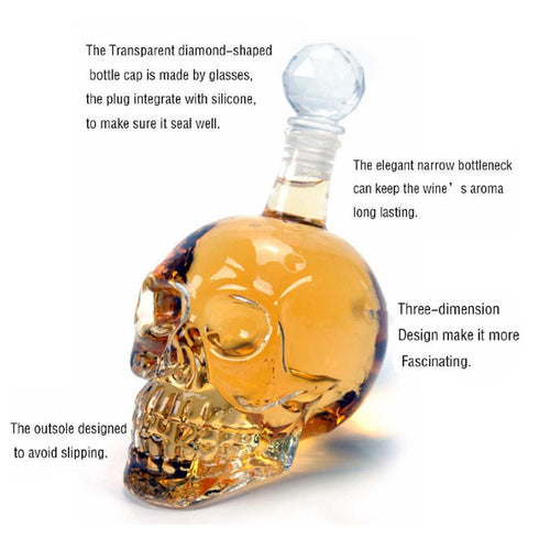 Crystal Skull Head Decanter - Uncommongifts.in