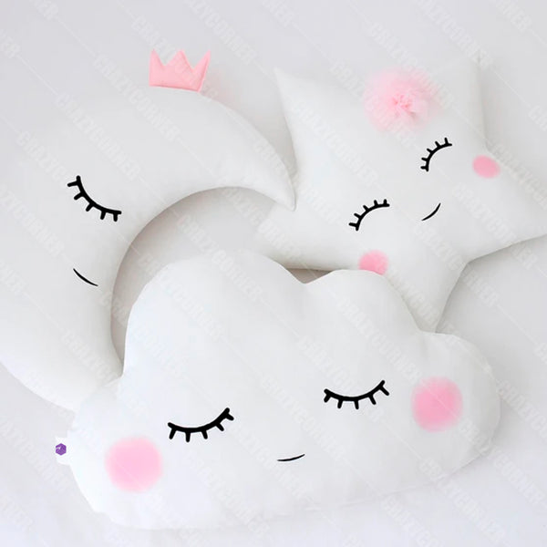 Cute Star Moon Cloud Pillows - Uncommongifts.in