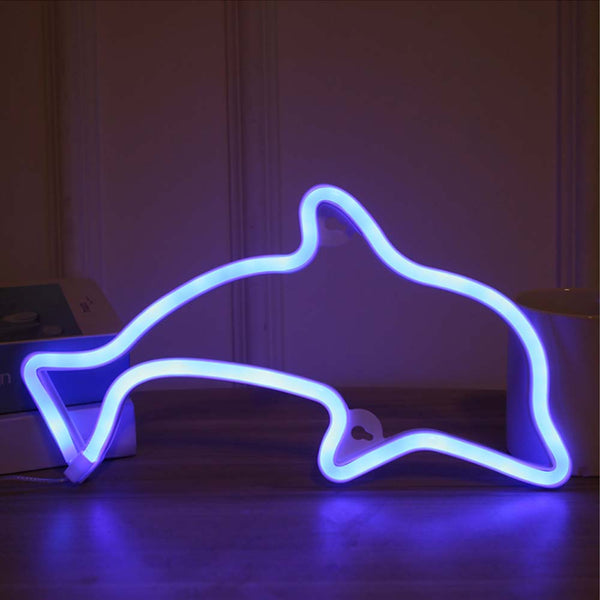 Dolphin Blue LED Neon Light - Uncommongifts.in