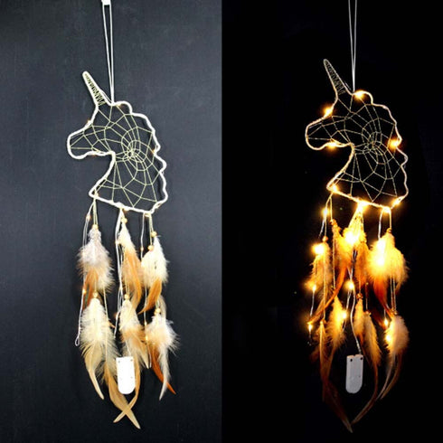 Dreamland Unicorn Dream Catcher with Lights - Uncommongifts.in