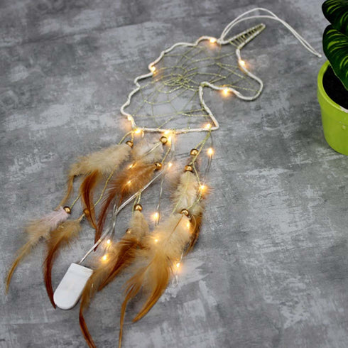 Dreamland Unicorn Dream Catcher with Lights - Uncommongifts.in