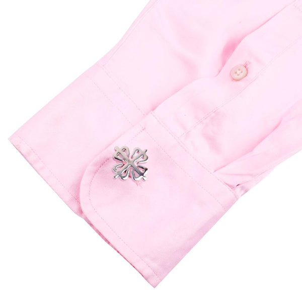Elior Silver Floral Crown Cufflinks - Uncommongifts.in