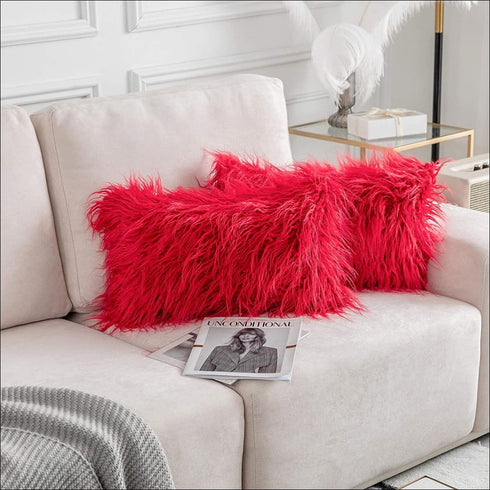 Fur pillows - set of 2 - Uncommongifts.in
