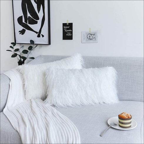 Fur pillows - set of 2 - Uncommongifts.in