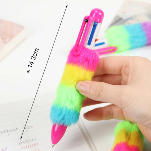 Furry Multi Color Pen - Set of 2 - Uncommongifts.in
