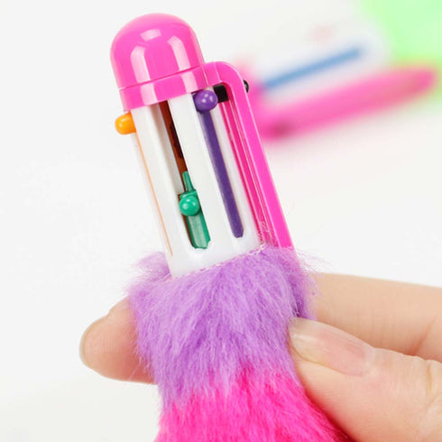 Furry Multi Color Pen - Set of 2 - Uncommongifts.in
