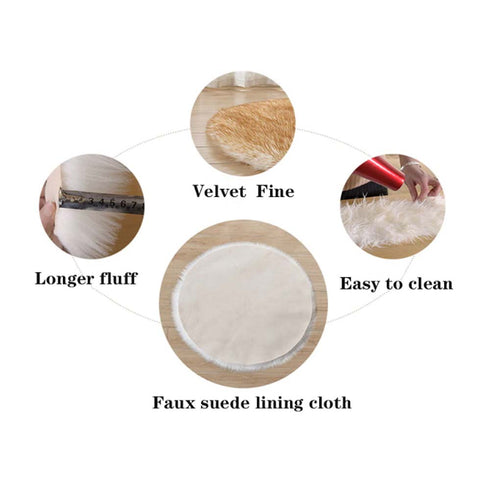 Furry Round Pink Doormat - Uncommongifts.in