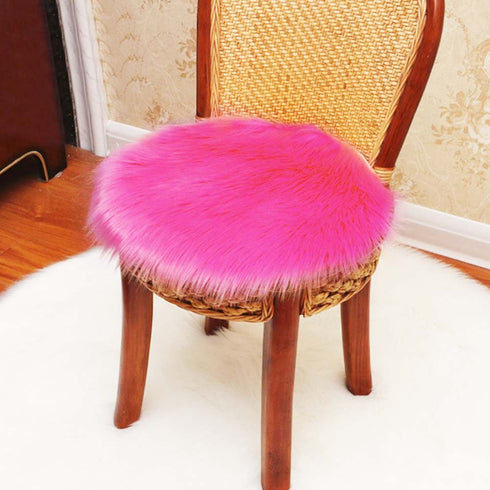 Furry Round Pink Doormat - Uncommongifts.in