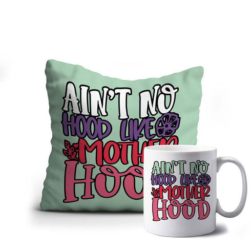 Green Colour Printed Mother love Cushion Mug Cumbo - Uncommongifts.in