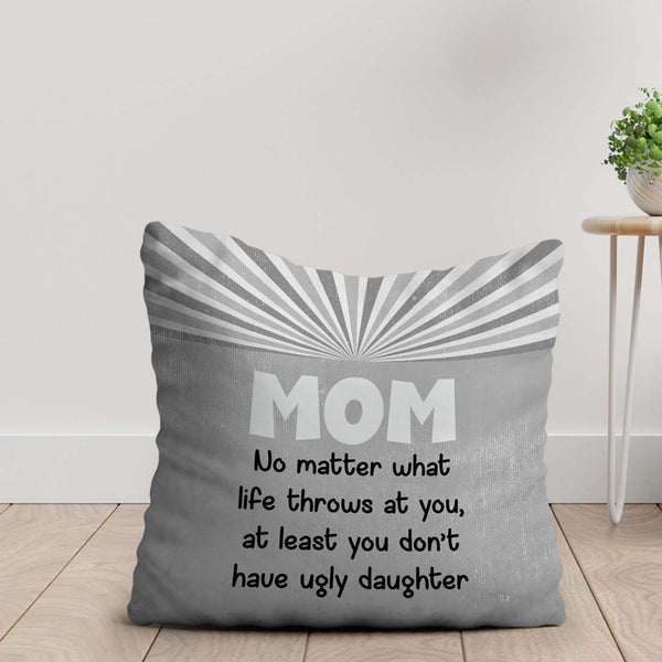Grey Mothers & Daughters Love printed Mothers And Daughter Cushion - Uncommongifts.in