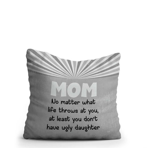 Grey Mothers & Daughters Love printed Mothers And Daughter Cushion - Uncommongifts.in