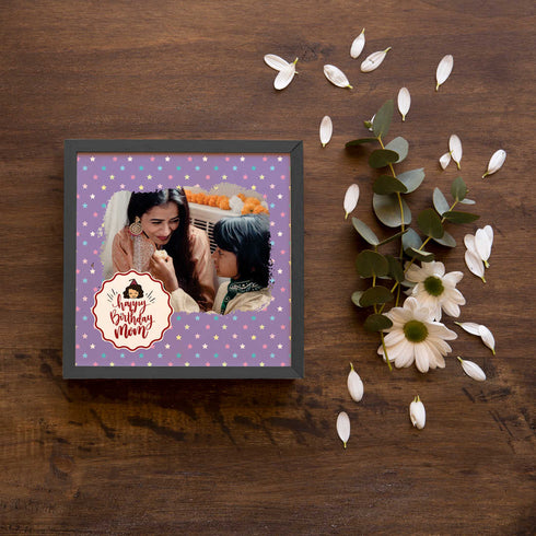 Happy Birthday Mom Personalised Photo Frame - Uncommongifts.in