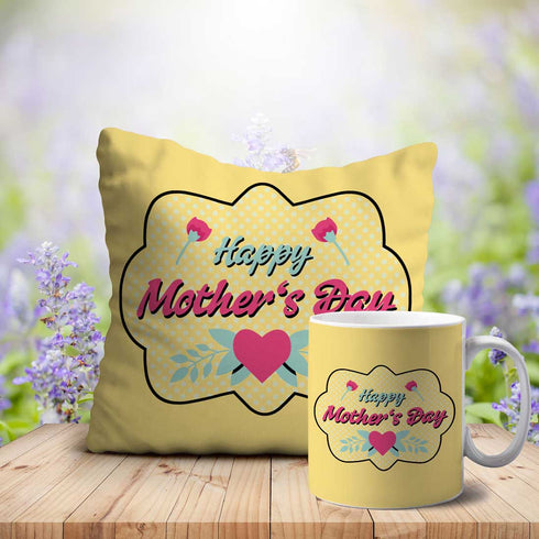 Happy Mother's Day Printed Cushion Mug Cumbo - Uncommongifts.in