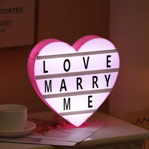 Heart DIY Cinema Light Box - Uncommongifts.in