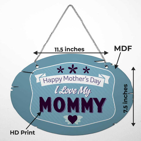 I Love you mom Printed Door hanging - Uncommongifts.in