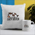Lazy sister white cushion and mug combo gift set - Uncommongifts.in