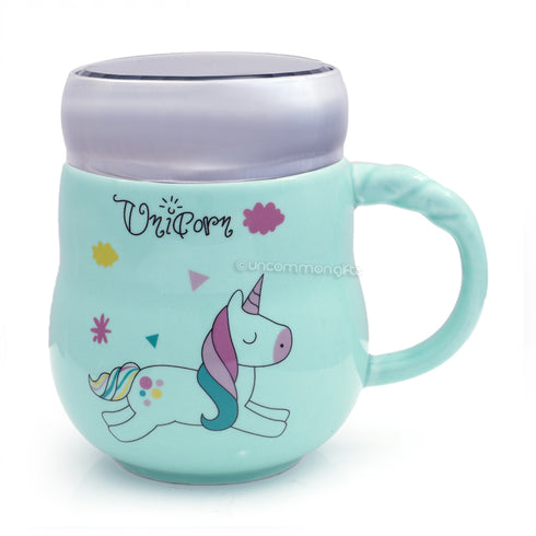 Magical Unicorn Mug With Lid - Uncommongifts.in