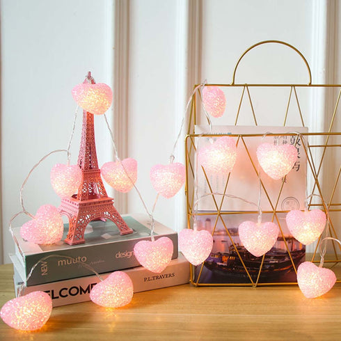 Pink Heart Fairy Light - Uncommongifts.in