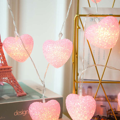Pink Heart Fairy Light - Uncommongifts.in