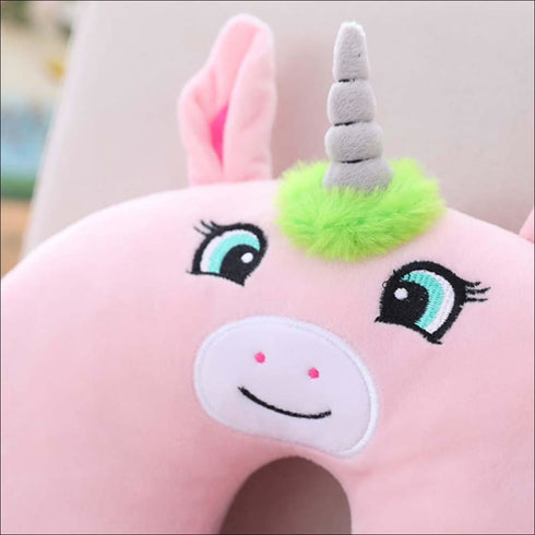 Pink unicorn neck pillow - Uncommongifts.in