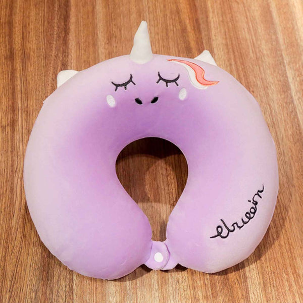 Purple Unicorn Travel Pillow - Uncommongifts.in