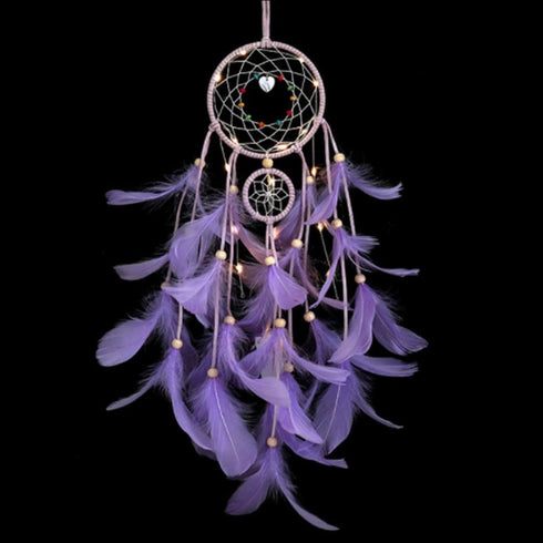 Purple bliss led dreamcatcher - Uncommongifts.in