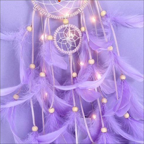 Purple bliss led dreamcatcher - Uncommongifts.in