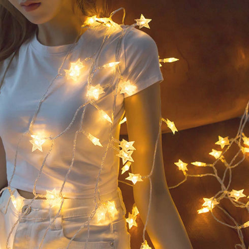 Radiant Star Fairy Lights for Room - Uncommongifts.in