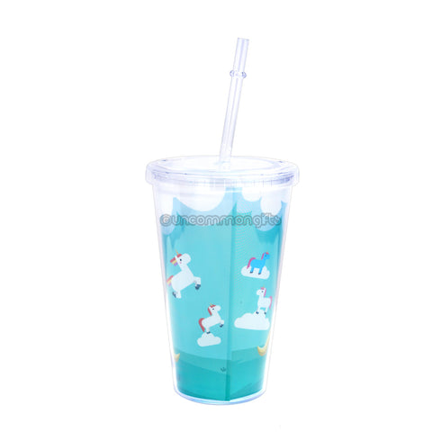 Rainbow Unicorn Glass Sipper - Uncommongifts.in