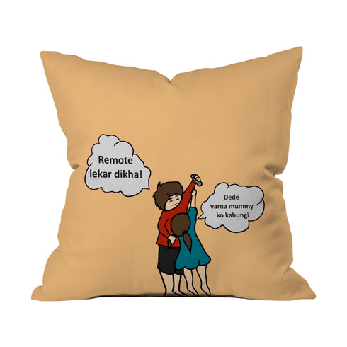 Remote fight cushion and mug combo gift set - Uncommongifts.in