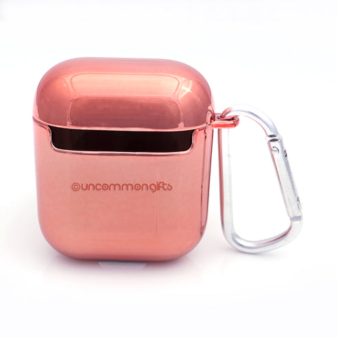 RoseGold Metallic AirPods Case - Uncommongifts.in
