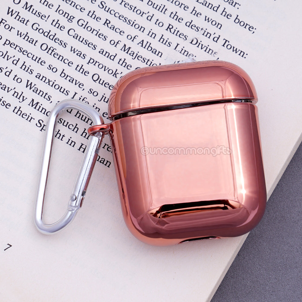 Airpods In Rose Gold RoseGold Metallic AirPods Case