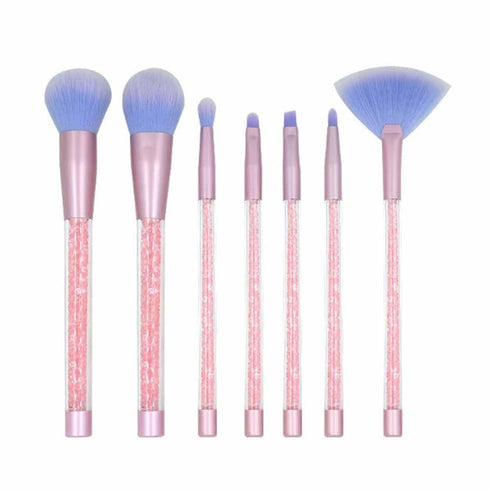 Sparkle Pink 7 Pcs Makeup Brush Set - Uncommongifts.in