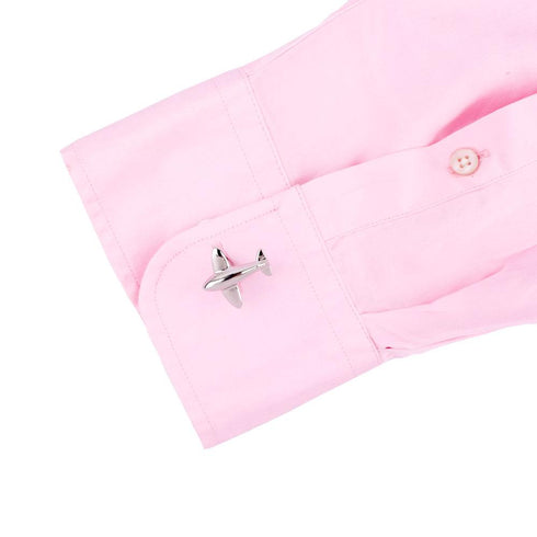 Skylar Silver Airplane Cufflinks - Uncommongifts.in