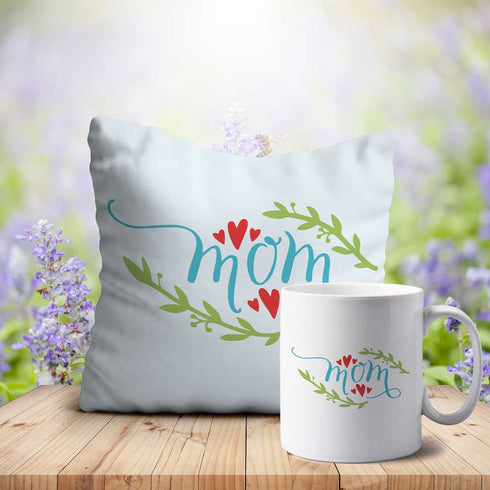 Sky Blue Mothers Love Mother Mug Cushion Combo - Uncommongifts.in