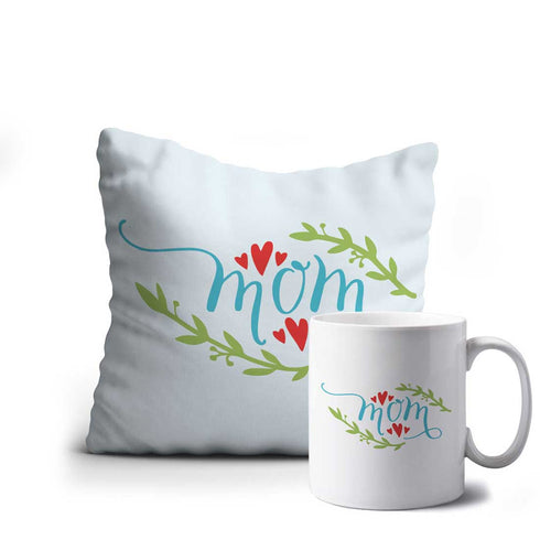 Sky Blue Mothers Love Mother Mug Cushion Combo - Uncommongifts.in