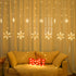 SnowFlake Curtain Christmas lights - Uncommongifts.in